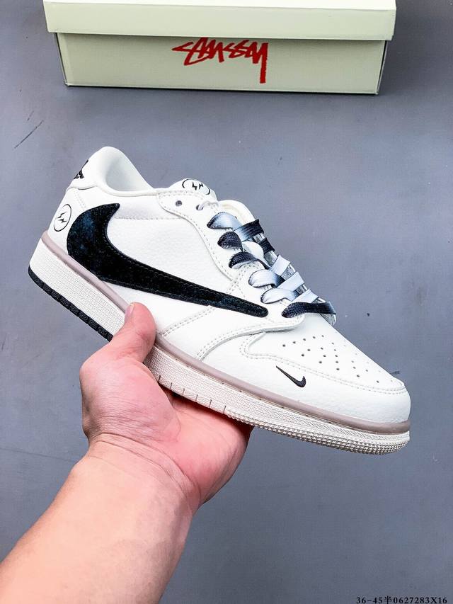 公司级头层！耐克Nike Air Jordan 1 Low Aj1乔1 低帮潮流缓运动休闲板鞋。Aj1 低帮拼接 完美版型真头层牛皮# 内置缓震气垫 原鞋开模