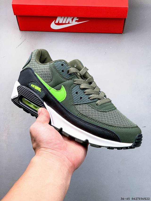 集图 耐克 Wmns Nike Air Max 90 Oreo 半掌气垫全皮复古运动休闲慢跑鞋 0627156S22