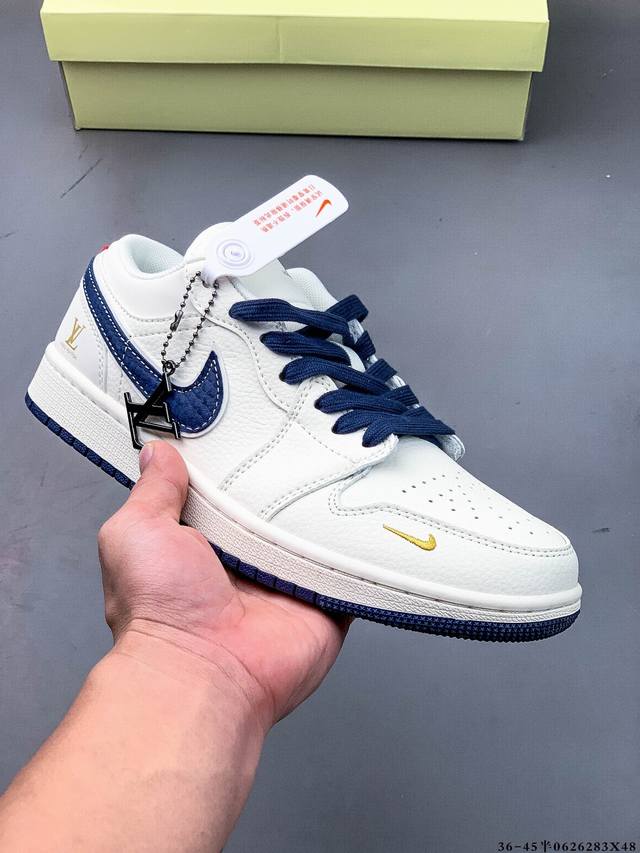 公司级头层！耐克Nike Air Jordan 1 Low Aj1乔1 低帮潮流缓运动休闲板鞋。Aj1 低帮拼接 完美版型真头层牛皮# 内置缓震气垫 原鞋开模