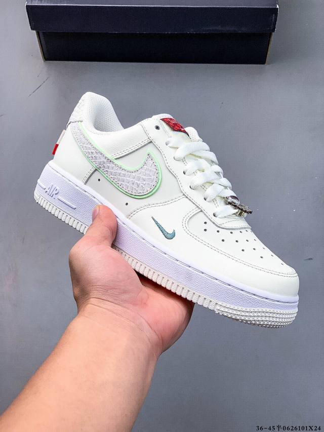 集图 二层真标！耐克Nike Air Force 1 Low 空军一号低帮经典百搭休闲板鞋 0626101X24