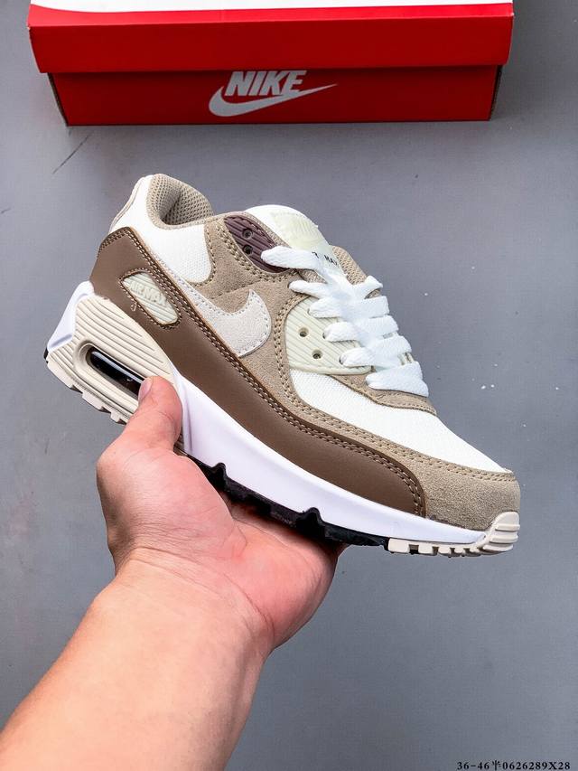 公司级！耐克 Wmns Nike Air Max 90 Oreo 半掌气垫全皮复古运动休闲慢跑鞋 0626289X28