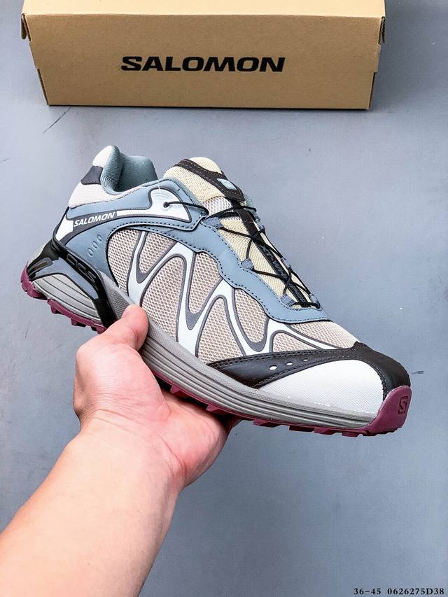 公司级Salomon萨洛蒙 Xt-Whisper 时尚 舒适減震防滑耐磨 低帮跑步鞋 鞋面采用Sensifit贴合技术 全方位贴合包裹脚型 鞋跟部鞋底牵引设计