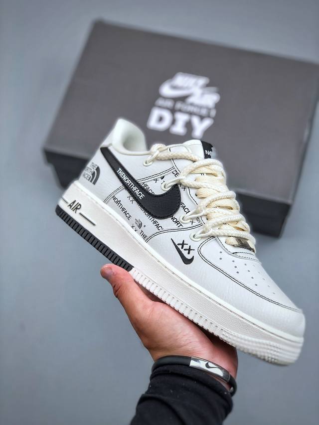 Nike Air Force 1 Low 07 X Balenciaga 白黑绑带小钩原楦头原纸板 打造纯正低帮空军版型专注外贸渠道 全掌内置蜂窝气垫 原盒配件