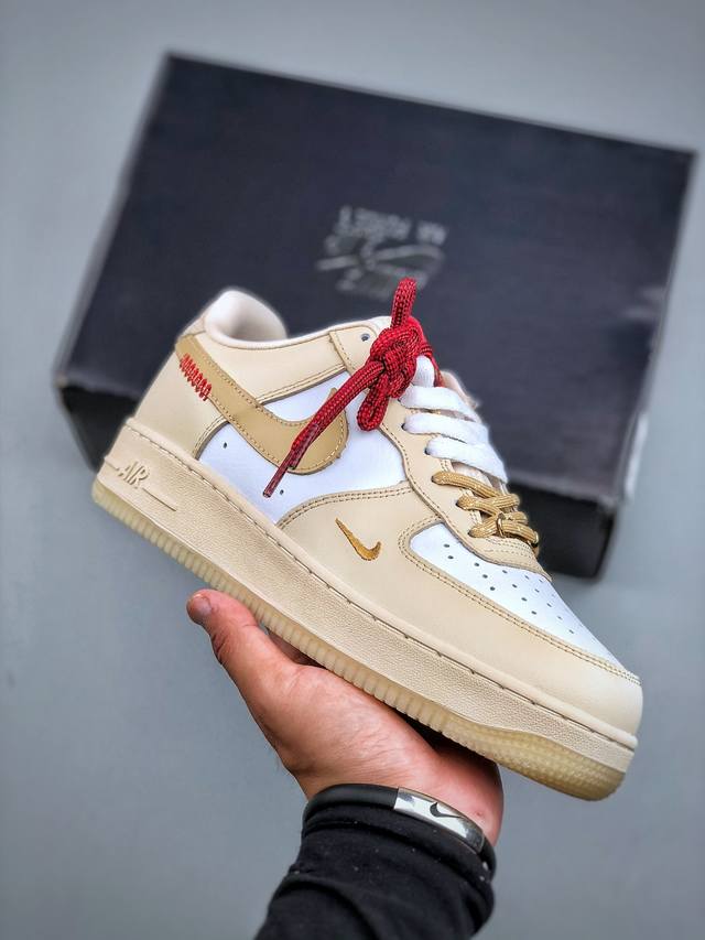今日福利特价 Nike Air Force 1 Low 07 Cny 蛇年 浅棕 低帮百搭休闲运动板鞋原楦头原纸板 打造纯正低帮空军版型专注外贸渠道 全掌内置蜂