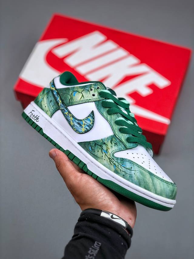 Nike Sb Dunk Low 柳拂衣 白绿公司级出品 极力推荐原装头层材料 独家版型蒸餾加工帶來的是更好的视觉和脚感体验大厂纯原品质出货 清洁度 电绣工艺