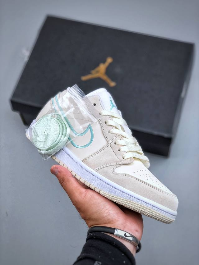 Air Jordan 1 Low Aj1 白灰蓝边 低帮复古文化篮球鞋 Hj5969 100 市场唯一独家头层皮打造 原鞋原档案开发 原厂皮料 原档冲孔鞋头 正