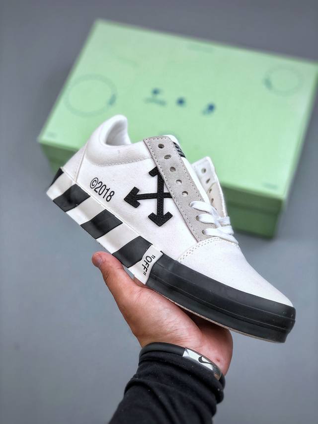 Off-White Vulcanized Striped Low Top 潮流 低帮时尚板鞋尺码:36-47