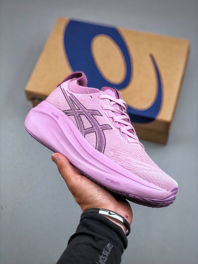 Asics Gel-Nimbus 27 亚瑟士复古透气休闲鞋缓震男子耐磨跑步鞋 货号：1012B753-700 尺码：36 37 37.5 38 39 39.5