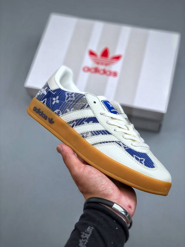Adidas 德训鞋 “Lv联名-蓝灰牛仔”高端定制 大厂纯原品质出货 超高清洁度 细节完美 舒适百搭 低帮休闲板鞋 男女同款货号：Sc9207-732 码数：
