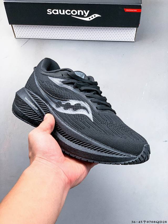 Saucony Triumph 20 索康尼胜利20代旗舰级缓震型跑鞋 性能相比前几代再升级：鞋面采用全新升级的工学网设计 贴合脚部更透气 中底部分使用最新的P