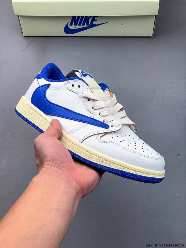 真标半码！耐克Nike Air Jordan Low 1 乔1低帮倒勾经典休闲鞋 0708389C18