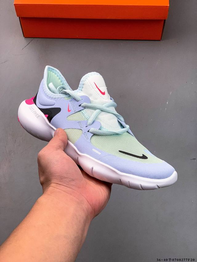 集图 真标半码！Nike 耐克 Free Rn 5.0 赤足系列超轻量休闲运动透气慢跑鞋 0708277F20
