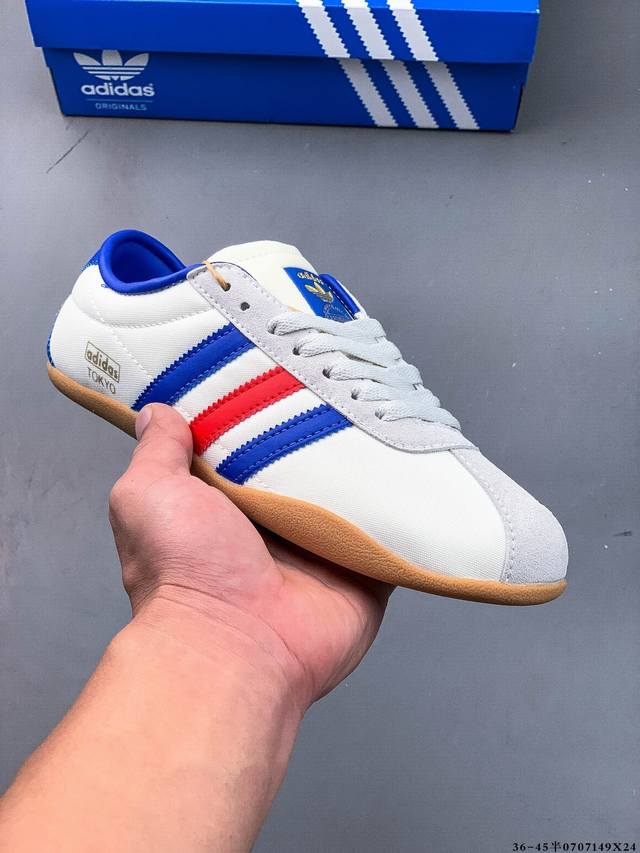 Adidas Originals Tokyo W 东京限定 全新Adidas Originals Tokyo W 系列复古百搭薄底德训风低帮休闲运动鞋 生胶底