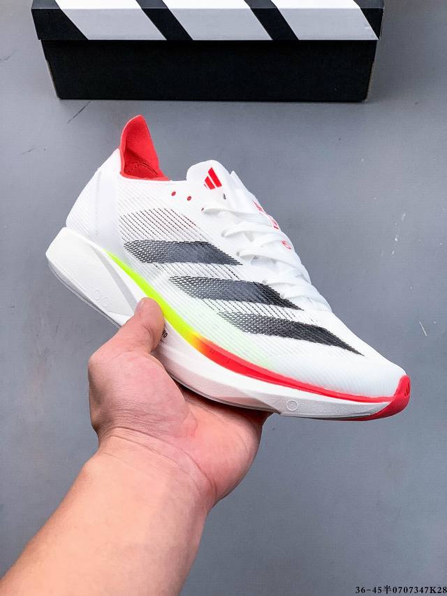 公司级！Adidas Adizero Takumi Sen 10 M 阿迪达斯 耐磨减震专业跑步鞋 无论是平时训练还是马拉松 让这款跑步鞋伴你畅快开跑 兼具舒适