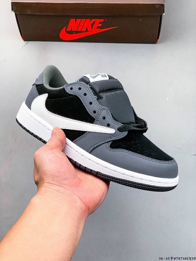 真标半码！耐克Nike Air Jordan Low 1 乔1低帮倒勾经典休闲鞋 0707481X19