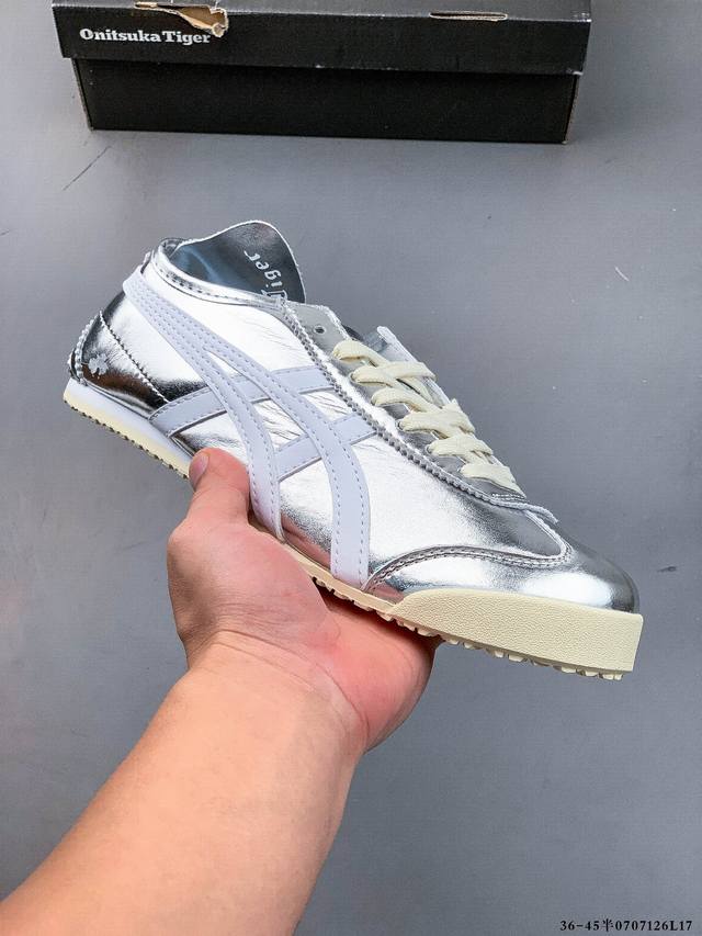 集图 Asics 亚瑟士 Onitsuka Tiger 鬼冢虎 阿斯克斯 皮面原装四联吊牌 中底纸板钢印 日系轻便运动休闲鞋 0707126L17