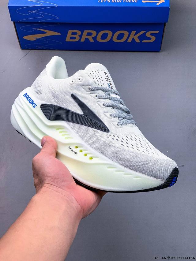 Brooks布鲁克斯Glycerin Max超级甘油减震厚底马拉松跑步鞋 布鲁克斯跑鞋有著名的甘油，幽灵，追岚，烈风等系列，甘油作为旗舰级别的跑鞋，甘油系列已经