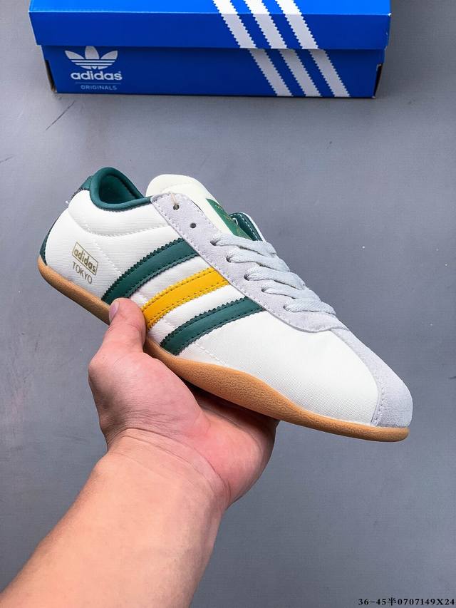 Adidas Originals Tokyo W 东京限定 全新Adidas Originals Tokyo W 系列复古百搭薄底德训风低帮休闲运动鞋 生胶底