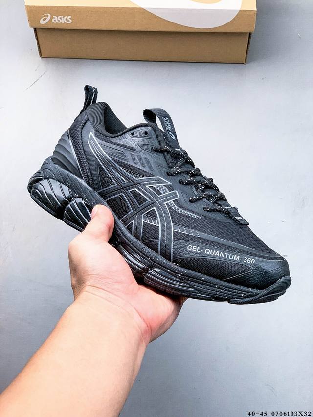 集图 Asics亚瑟士Gel-Quantum 360 Viii男女缓震休闲运动跑鞋 Gel-Quantum 36O Vii鞋面采用细密网眼,提供良好的透气性和支