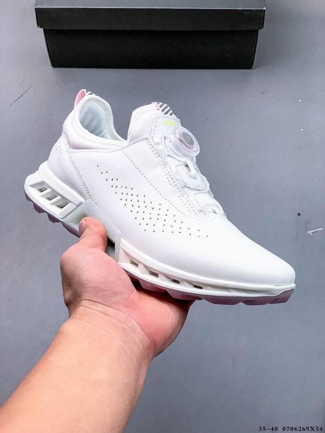 公司级！Ecco爱步 Golf S-Three 皮面透气城市休闲健步鞋 0706269X54
