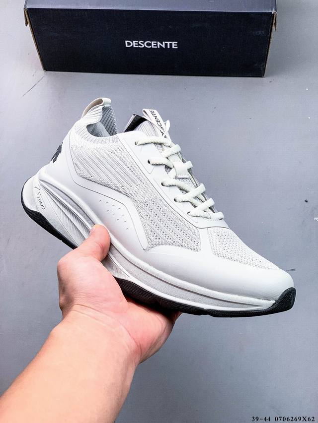 迪桑特Descente Lavitate Ii Knit 时尚防滑 低帮跑步鞋 针织网布无缝拼接鞋面轻薄通透减少摩擦 进口Z Foam缓震中底 舒适回弹动能加成