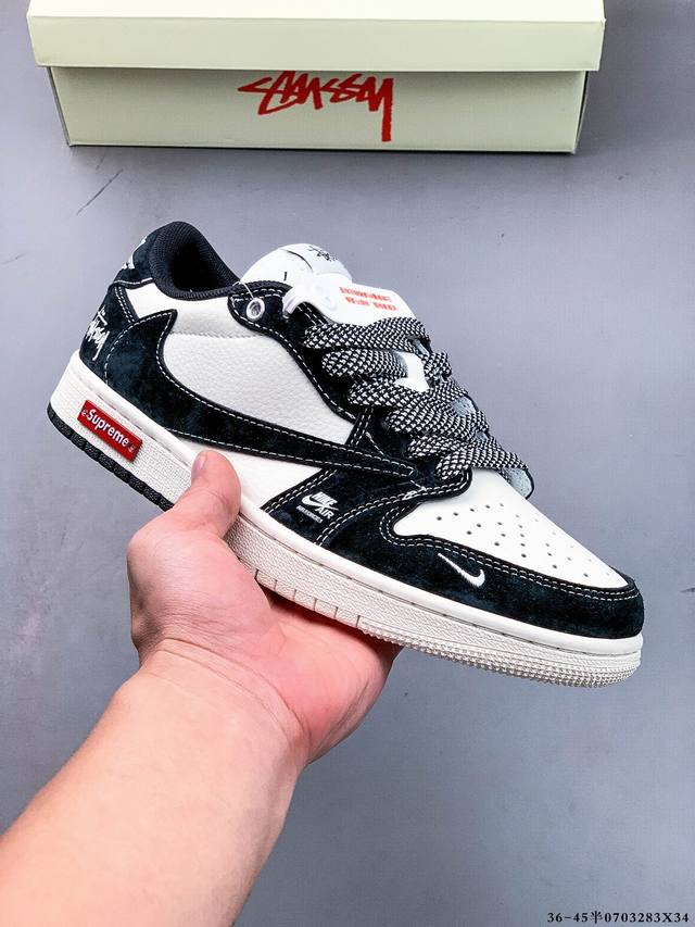 公司级头层！耐克Nike Air Jordan 1 Low Aj1乔1 低帮潮流缓运动休闲板鞋。Aj1 低帮拼接 完美版型真头层牛皮# 内置缓震气垫 原鞋开模