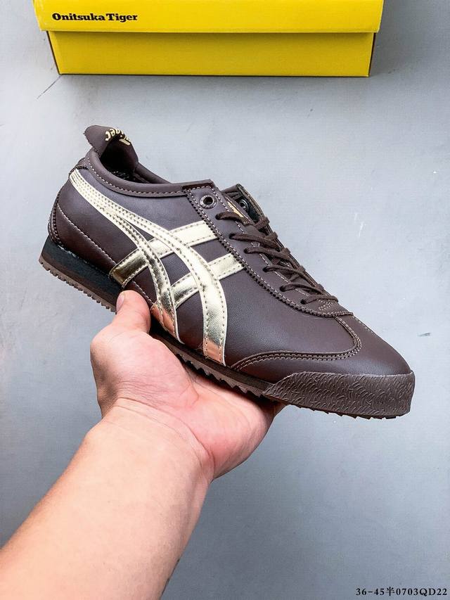 Asics 亚瑟士 Onitsuka Tiger 鬼冢虎 阿斯克斯 皮面原装四联吊牌 中底纸板钢印 日系轻便运动休闲鞋 0703Qd22
