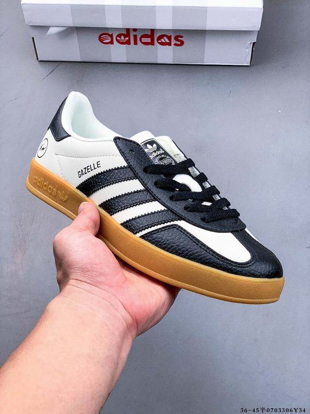 阿迪达斯Adidas Originals Gazelle德训鞋 防滑耐磨 低帮板鞋 男女同款 #独家原版原盒 原底原料 开模打造 #原厂织唛鞋标 高精密准度 #