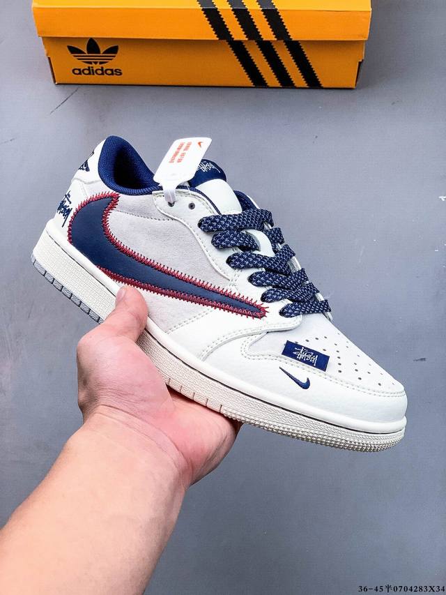 公司级头层！耐克Nike Air Jordan 1 Low Aj1乔1 低帮潮流缓运动休闲板鞋。Aj1 低帮拼接 完美版型真头层牛皮# 内置缓震气垫 原鞋开模