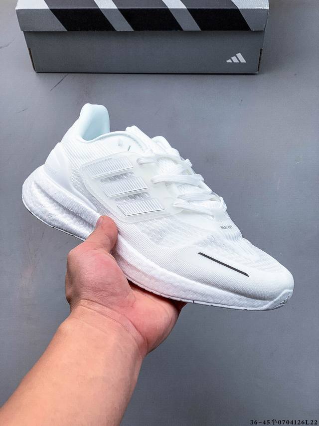 集图 阿迪达斯 Adidas Pureboost 22 W 缓震运动休闲轻便透气跑步鞋 超弹力爆米花中底休闲跑步鞋 超弹力缓震Boost中底 带来非凡脚感 07