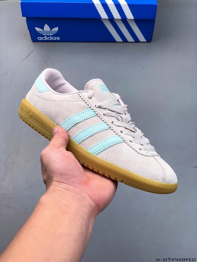 阿迪达斯三叶草Adidas Bermuda 猪巴革复古百搭休闲板鞋 0704289X23