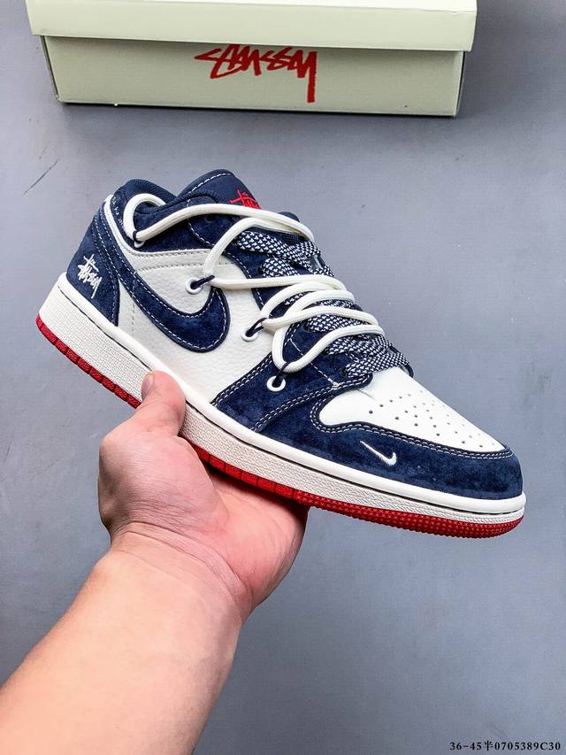 公司级头层！耐克Nike Air Jordan 1 Low Aj1乔1 低帮潮流缓运动休闲板鞋。Aj1 低帮拼接 完美版型真头层牛皮# 内置缓震气垫 原鞋开模