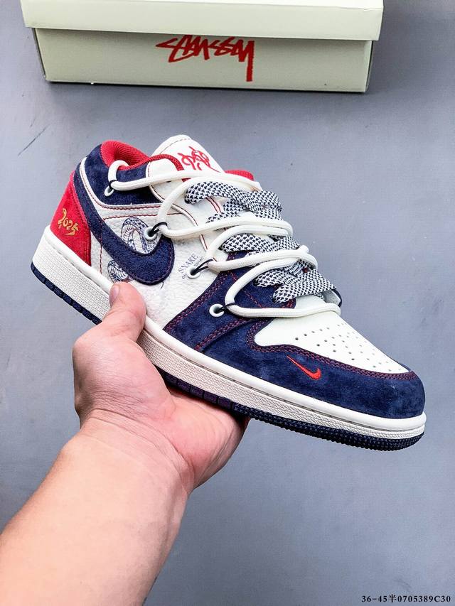 公司级头层！耐克Nike Air Jordan 1 Low Aj1乔1 低帮潮流缓运动休闲板鞋。Aj1 低帮拼接 完美版型真头层牛皮# 内置缓震气垫 原鞋开模