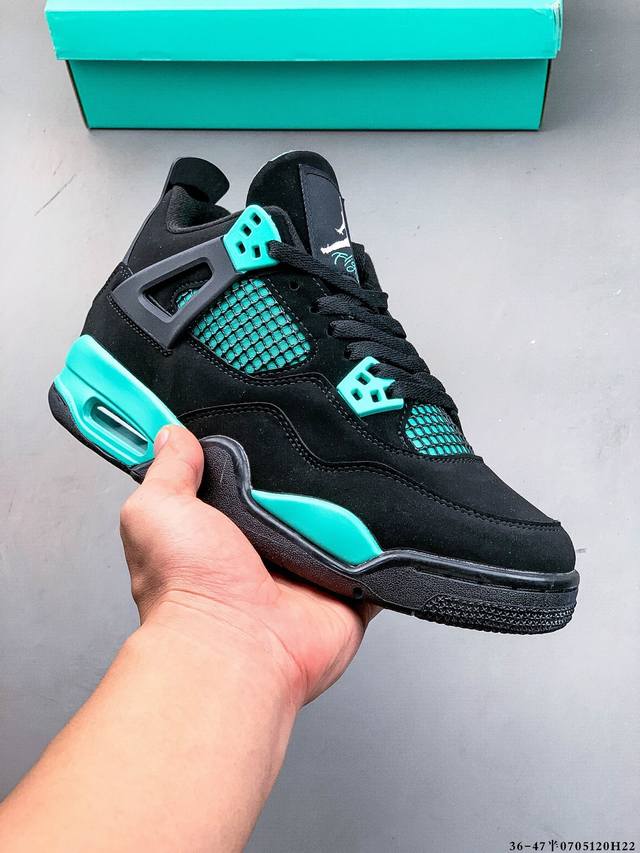 二层真标！Air Jordan 4 Aj4代中帮复古休闲运动文化篮球鞋。秉承轻量化的速度型篮球鞋设计思想完成设计，降低重量的同时提升舒适度，中底延续前作使用了分