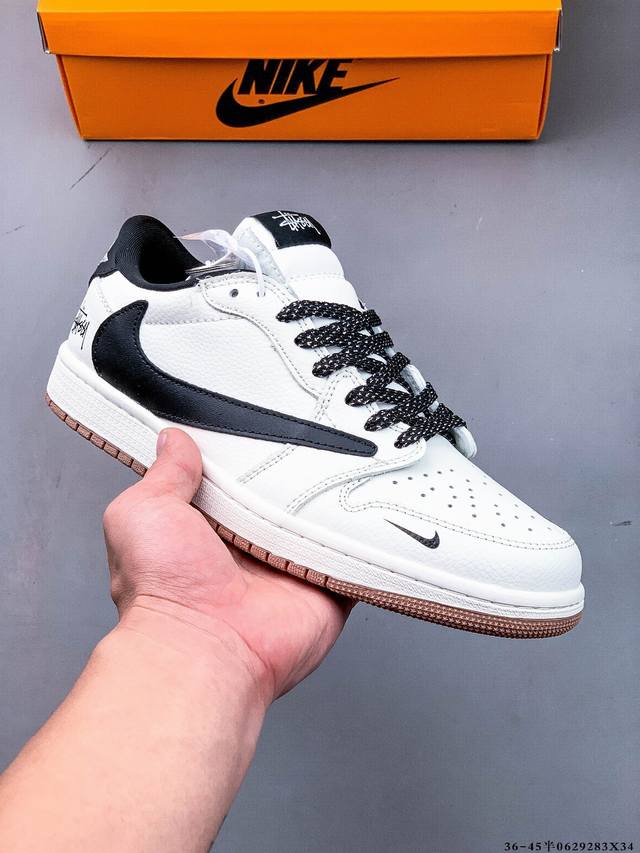公司级头层！耐克Nike Air Jordan 1 Low Aj1乔1 低帮潮流缓运动休闲板鞋。Aj1 低帮拼接 完美版型真头层牛皮# 内置缓震气垫 原鞋开模
