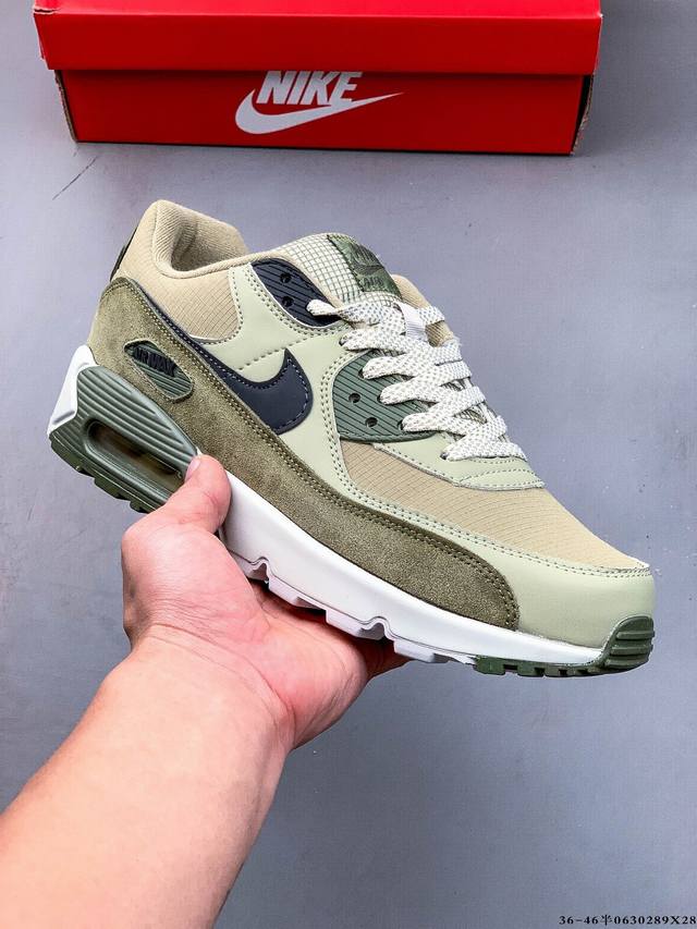 公司级！耐克 Wmns Nike Air Max 90 Oreo 半掌气垫全皮复古运动休闲慢跑鞋 0630289X28