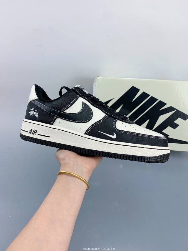 Nike Air Force 107 Low Sup联名 黑牛仔小白勾 空军一号低帮休闲板鞋 Size：如图 编码：K394K0620711