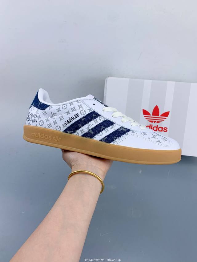 阿迪达斯Adidas Samba Og X Louis Vuitton 白黑休闲板鞋 Size：如图 编码：K394K0 711