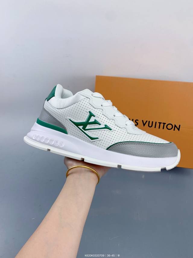 法国巴黎百年奢侈品牌Lv路易威登Louis Vuitton Trainer Sneaker Low 运动系列低帮复古百搭休闲运动文化篮球板鞋 Size：如图 编