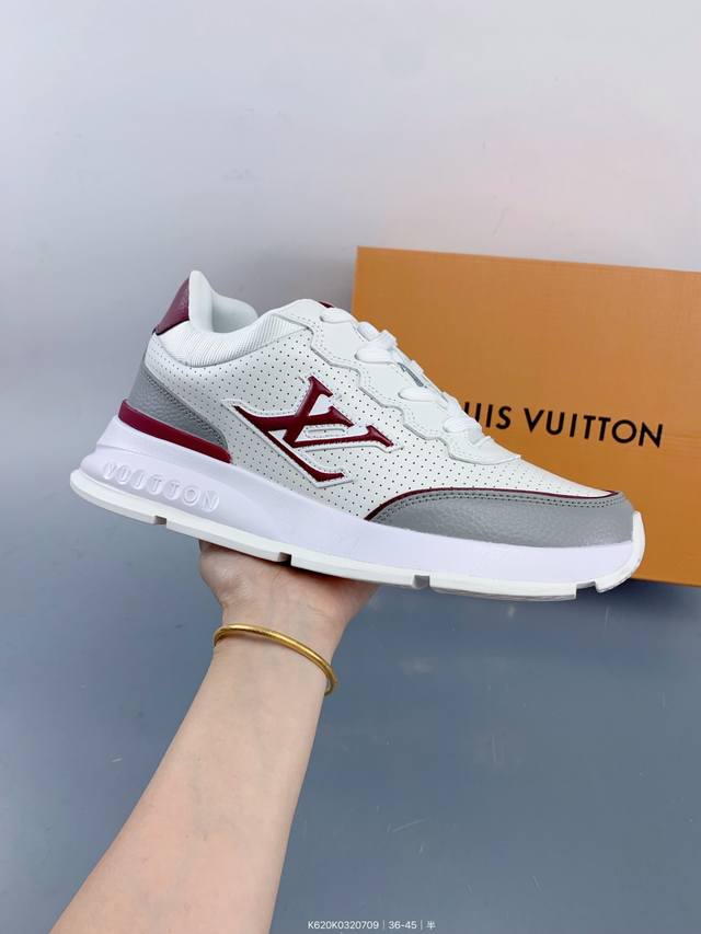 法国巴黎百年奢侈品牌Lv路易威登Louis Vuitton Trainer Sneaker Low 运动系列低帮复古百搭休闲运动文化篮球板鞋 Size：如图 编