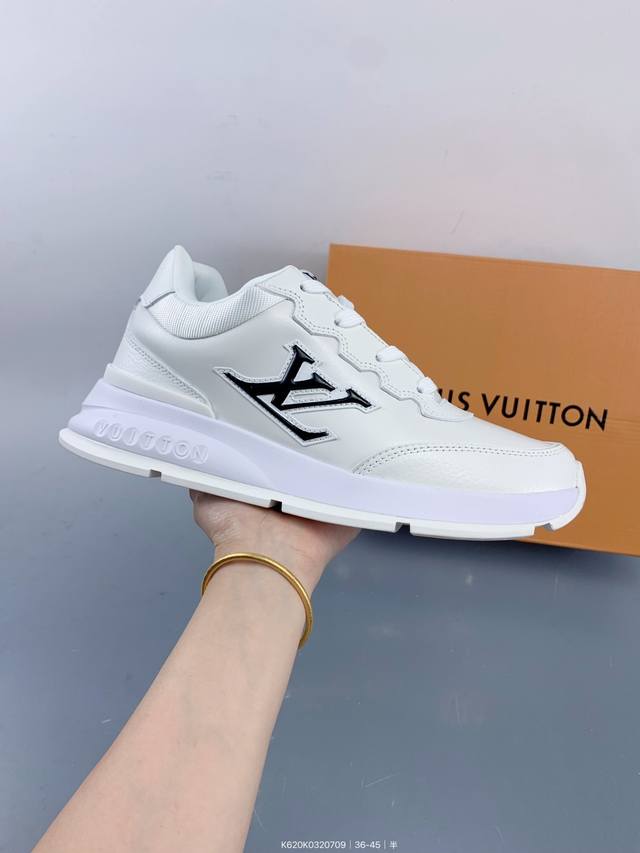 法国巴黎百年奢侈品牌Lv路易威登Louis Vuitton Trainer Sneaker Low 运动系列低帮复古百搭休闲运动文化篮球板鞋 Size：如图 编