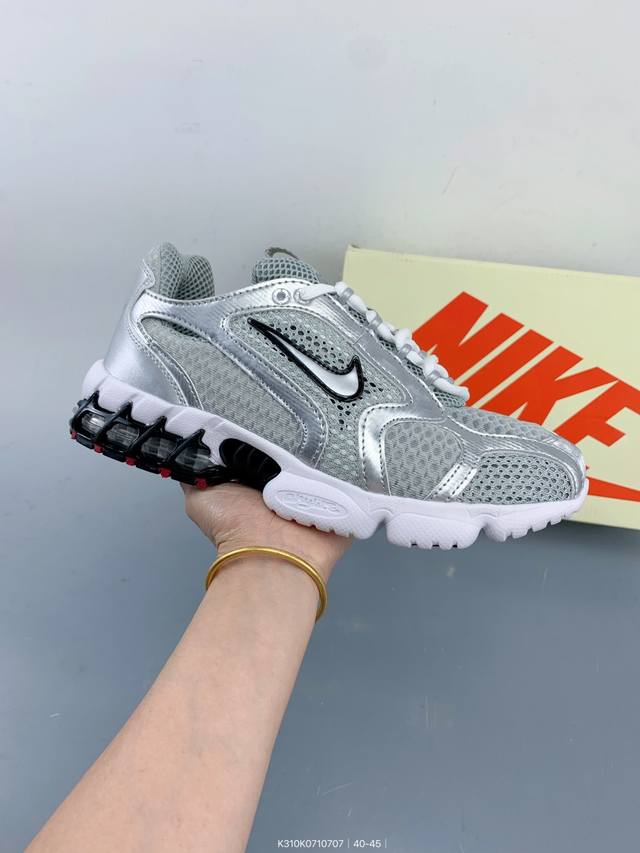 美国元祖街头潮牌Stussy斯图西 X Nike Air Zoom Spiridon Caged 2斯皮里东牢笼2代系列复古休闲运动慢跑鞋 Size：如图 编码