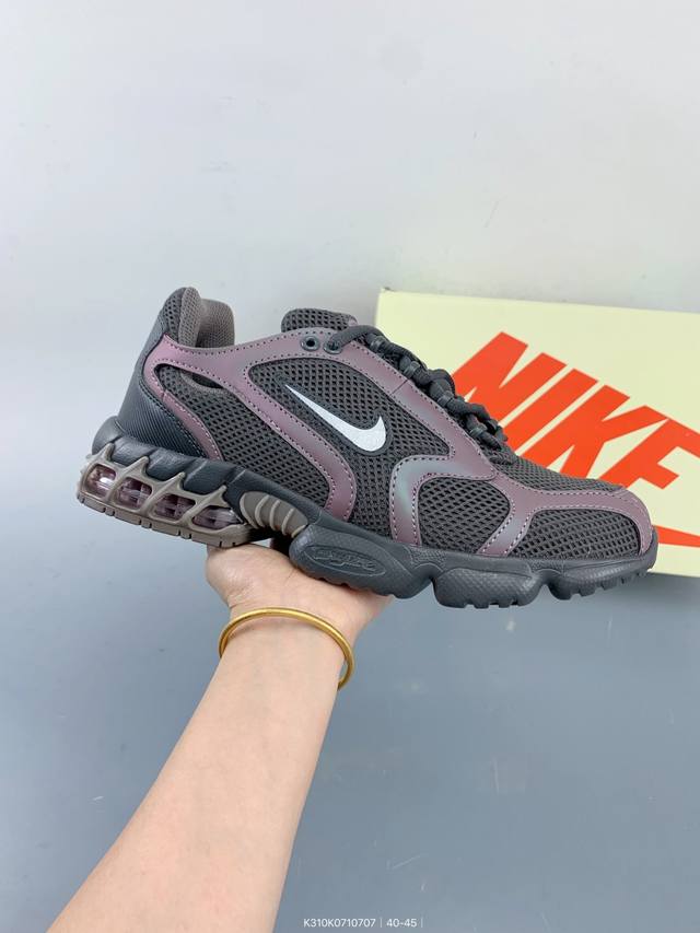 美国元祖街头潮牌Stussy斯图西 X Nike Air Zoom Spiridon Caged 2斯皮里东牢笼2代系列复古休闲运动慢跑鞋 Size：如图 编码