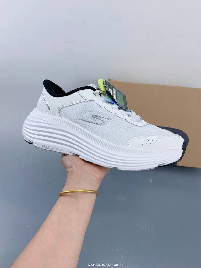 Skechers 斯凯奇 男女高透气回弹舒适缓震一脚蹬设计运动跑步鞋 Size：如图 编码：K394K0710707