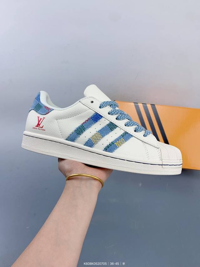 高端定制 阿迪达斯Adidas三叶草&Gucci Originals Superstar贝壳头系列低帮经典百搭休闲运动板鞋原装头层材料 用料绝不含糊 独家版型蒸