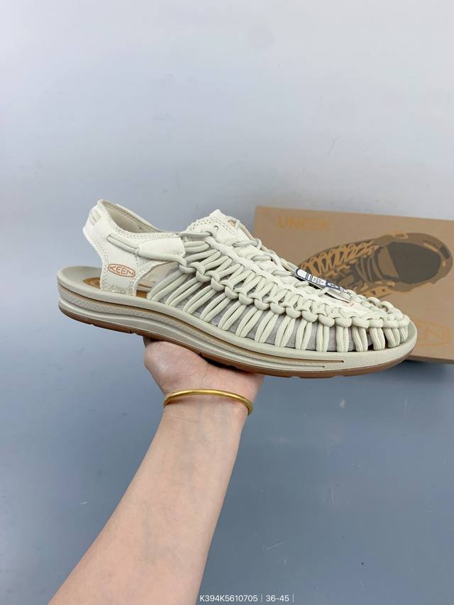 Keen Uneek 编织休闲沙滩凉鞋 Size：如图 编码：K394K5610705
