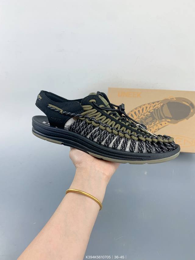 Keen Uneek 编织休闲沙滩凉鞋 Size：如图 编码：K394K5610705