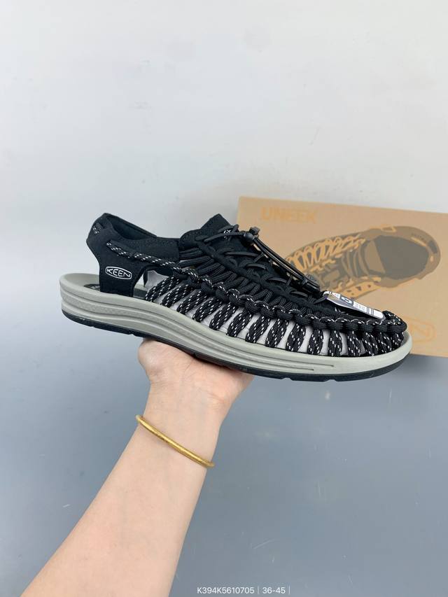 Keen Uneek 编织休闲沙滩凉鞋 Size：如图 编码：K394K5610705