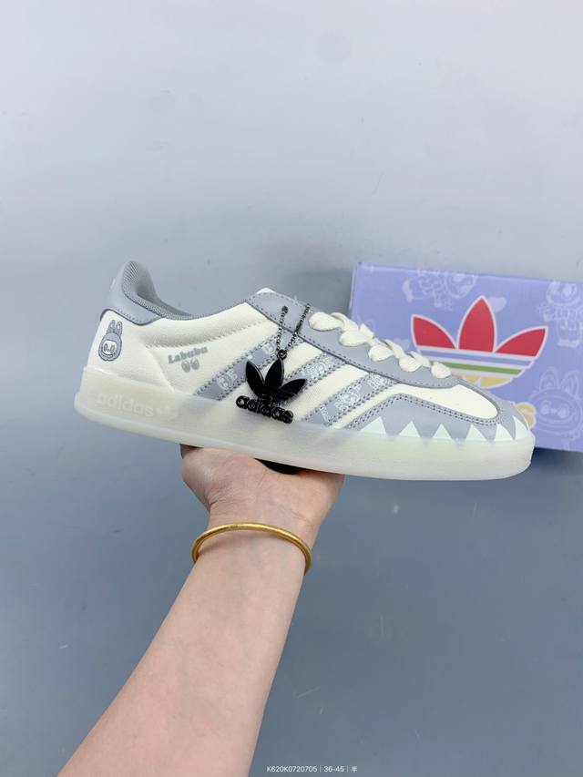 公司级Adidas Originals Gazelle Indoor Indoor T头鞋 Labubu联名 防滑耐磨轻便 低帮 板鞋 Size：如图 编码：K