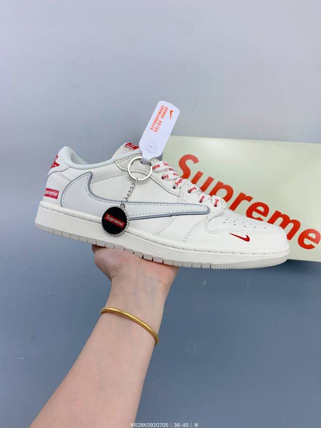 Travis Scott X Fragment Design X Jordan Air Jordan 1 Low Og Sp “Supreme联名 米白水晶”
